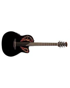 Ovation Acoustic-Electric Guitar, Black CE44-5