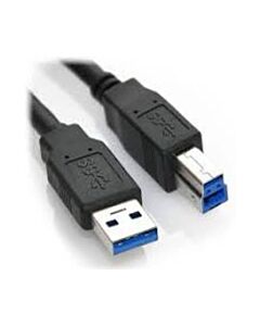 USB 3.0 AB Cable - MM, Black, 6ft