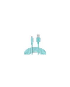BRAIDED TYPE C CABLE 2M TEAL