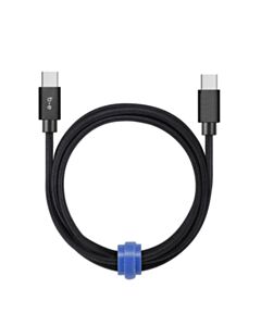 Blu Element - Braided Charge/Sync USB-C to USB-C Cable 4ft Black