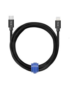Blu Element - Braided Charge/Sync USB-C to Lightning 10ft Black