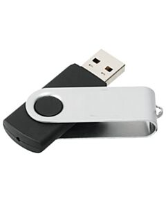 USB FLASH DRIVE SWIVEL GENERIC 8GB BLACK USB 2.0