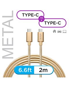 eLink 6.6ft Type-C to Type-C heavy duty braided cable