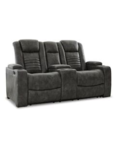 Soundcheck Power Reclining Leather Look Loveseat