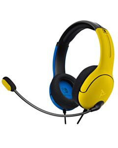 PDP lvl40 Wired Stereo Gaming Headset With Noise Cancelling Microphone Nintendo Switch - Yellow & Blue
