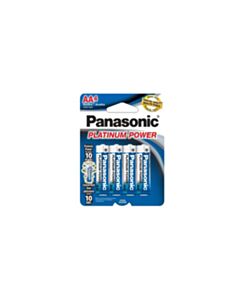 Panasonic PLATINUM POWER ALKALINE AA4PK Batteries